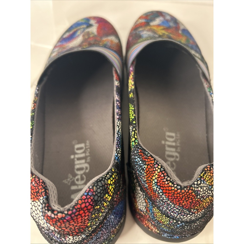 Alegria Womans 40/9.5 Glee Monarch Mosaic Butterfly GLE-389 Nurse Comfort Loafer - Picture 6 of 16